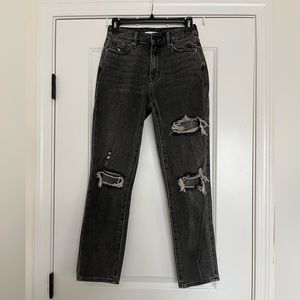 Pacsun Black Ripped Mom Jeans